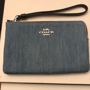Coach Denim Wristlet